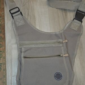 Transworld Swinstar Tactical Canvas Crossbody Sling Bag in Light Taupe